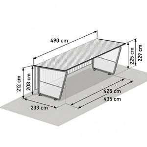 Produktbild für Fahrradunterstand WSM Siegen S18 2302, grauweiß, aus Metall