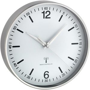 Wanduhr TFA 60.3503.02, Aluminium, analog, Funkuhr