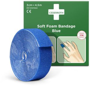 Pflaster Cederroth Soft Foam Bandage, blau, 1 Rolle