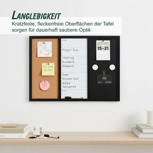 Produktbild für Kombitafel Relaxdays 3 in 1, weiß / braun / schwarz
