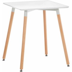 Esstisch CLP Viborg, 202780802, weiß / buche