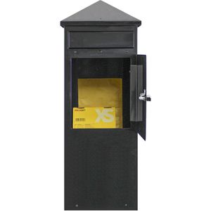 SafePost Briefkasten 11010 ScanPro 110, schwarz, Standbriefkasten 39 x 105 x 39cm