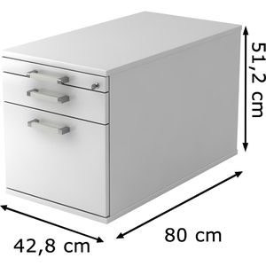 Produktbild für Rollcontainer Hammerbacher R-Serie, aus Holz, weiß