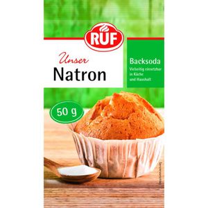 RUF Natron E500ii, Lebensmittelqualität, Pulver, vegan, Backsoda, 50g