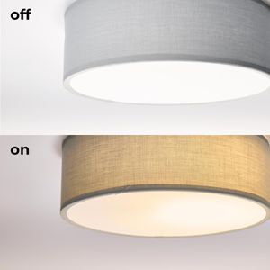 Produktbild für Deckenleuchte EinLicht Fabric, grau, E27-Fassung