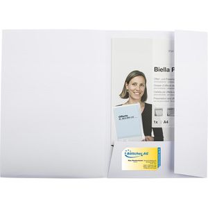 Produktbild für Angebotsmappe Biella Pearl 1, weiß, A4, Karton