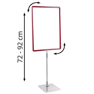 Infoständer Böttcher-AG aus Aluminium, rot, A3
