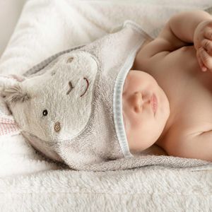 Produktbild für Handtuch Fehn Kapuzenbadetuch Lama, mit Motiv, 80 x 80 cm