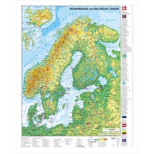 Produktbild für Europakarte Stiefel Skandinavien und Baltikum, rahmenlos
