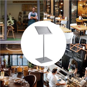Produktbild für Infoständer Sprintis Menüständer aus Aluminium, silber, A3