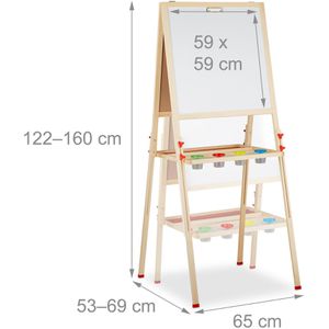 Produktbild für Kreidetafel Relaxdays mit Whiteboard, grün/weiß, magnetisch