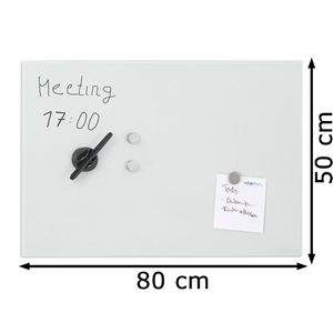 Produktbild für Glas-Magnettafel Relaxdays inkl. Zubehör