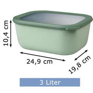 Produktbild für Frischhaltedose Mepal Cirqula eckig, aus Kunststoff