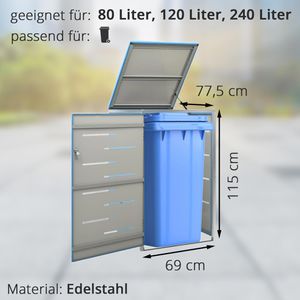 VidaXL Mülltonnenbox 149566, Bis 240 Liter, Für 1 Mülltonne ...