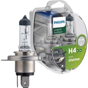 Auto-Lampe Philips LongLife EcoVision, 3100 Kelvin, H4