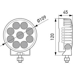 Produktbild für Zusatzscheinwerfer Hella ValueFit TR3000, 12 V / 24 V, LED