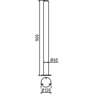 Produktbild für Absperrpfosten Schake 4062P, silber, aus Edelstahl