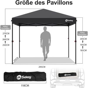 Produktbild für Pavillon Sekey GZ86, grau
