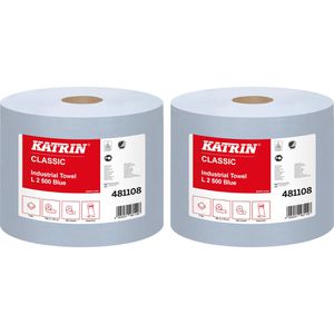 Putztuchrolle Katrin Classic L 2, 481108, aus Zellstoff, blau