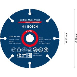 Produktbild für Trennscheibe Bosch Expert Carbide Multi Wheel, Bohrungs-Ø 10mm