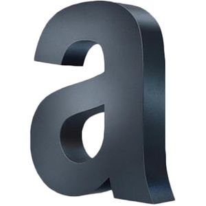 Hausnummer Metzler 3D, anthrazit aus Edelstahl
