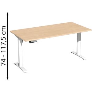 Produktbild für Schreibtisch Geramöbel Elevate Home, buche / weiß