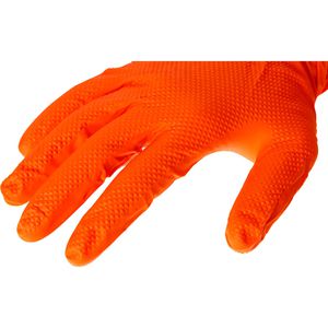Produktbild für Einmalhandschuhe Ulith Profi Edge Grip, orange, 50 Stück
