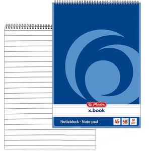 Notizblock Herlitz 110510, x-book, blau, A5