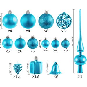 Produktbild für Weihnachtskugeln BRUBAKER 8000.06, blau