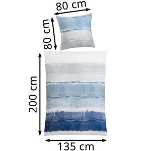 Produktbild für Bettwäsche Kleine-Wolke Long Beach, blau, Satin