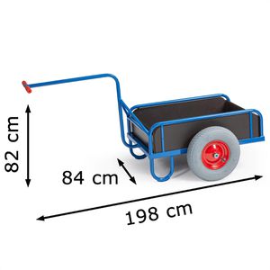 Produktbild für Handwagen Rollcart 14-1282, mit 4 Bordwänden