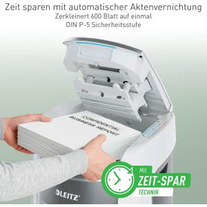 Produktbild für Aktenvernichter Leitz 8043 IQ OptiMax Autofeed Office Pro 600