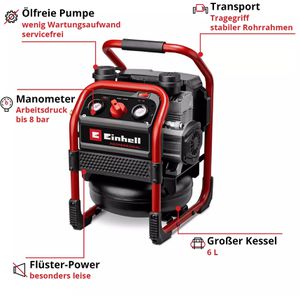 Produktbild für Kompressor Einhell-Professional SILENZZO 18/160, 59 dB(A), 18V