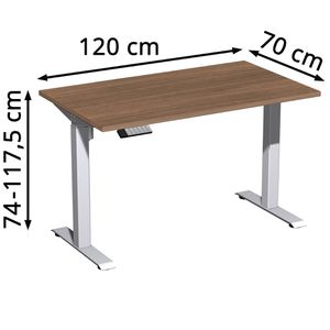 Produktbild für Schreibtisch Geramöbel Elevate Home, nussbaum / silber