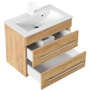 Produktbild für Waschtisch Posseik Portus 600 SlimLine, hängend, eiche gold