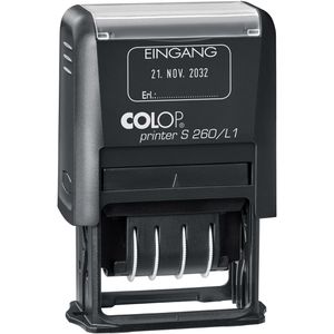 Produktbild für Datumstempel Colop Printer S260/L1, rot/blau, selbstfärbend