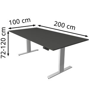 Produktbild für Schreibtisch Kerkmann Move 3 Tube, anthrazit / silber