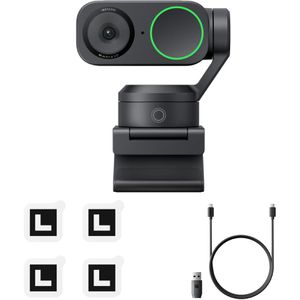 Produktbild für Webcam Insta360 Link 2, schwarz, neigbar &amp; schwenkbar
