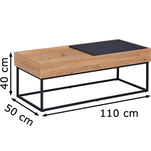 Produktbild für Couchtisch Inter-Link 20011035, Holz / Metall artisan eiche