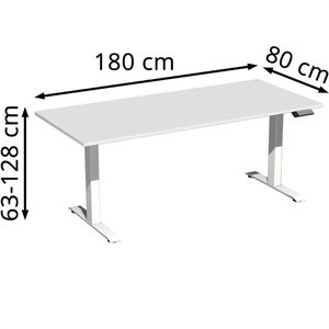 Produktbild für Schreibtisch Geramöbel Elevate Plus, lichtgrau / weiß