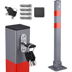 Produktbild für Absperrpfosten Monzana 105573, grau, aus Metall