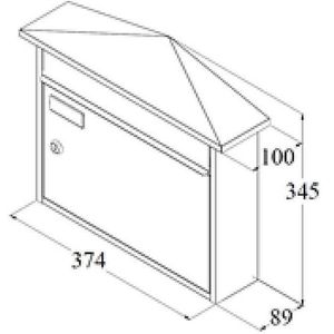 Produktbild für Briefkasten SafePost ScanPro 969 RAL 7016 anthrazit, aus Stahl
