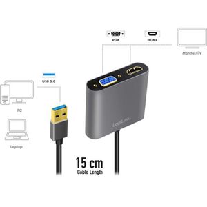 Produktbild für USB-Adapter LogiLink UA0234, schwarz