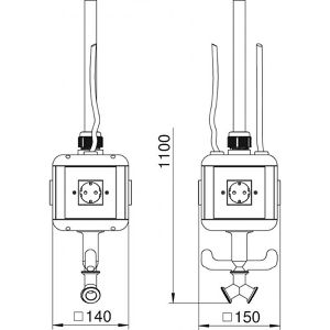 Produktbild für Hängeverteiler OBO 6109812 VH-4L 4SD, IP20 für innen