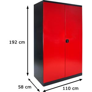 Produktbild für Werkzeugschrank ADB XXL, 40913, aus Metall, anthrazit / rot