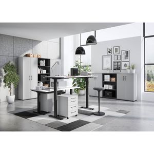 Produktbild für Schreibtisch Germania Profi 3.0, 8025-614, weiß / schwarz
