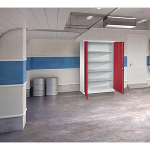 Produktbild für Werkzeugschrank CP-Möbel 8930-00, aus Metall, grau / rot