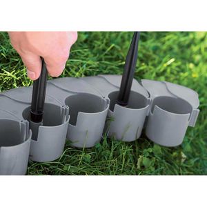 Produktbild für Rasenkante Prosperplast IPAL7, grau, UV-beständig, flexibel