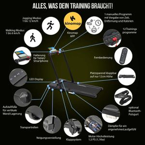 Produktbild für Walking-Pad Christopeit Walk Pro mit Handlauf &amp; Steigung