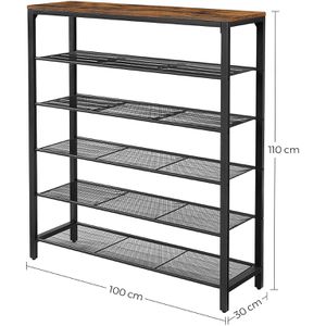 Produktbild für Schuhregal Vasagle LBS016B01, aus Metall